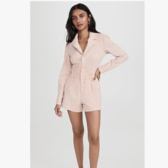 PAIGE “Meg” Romper in Vintage Pink Valentine Size 6 | Long Sleeve  Utility - Picture 4 of 10